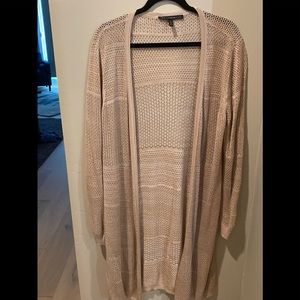 Cream colored cardigan WHBM size XL
